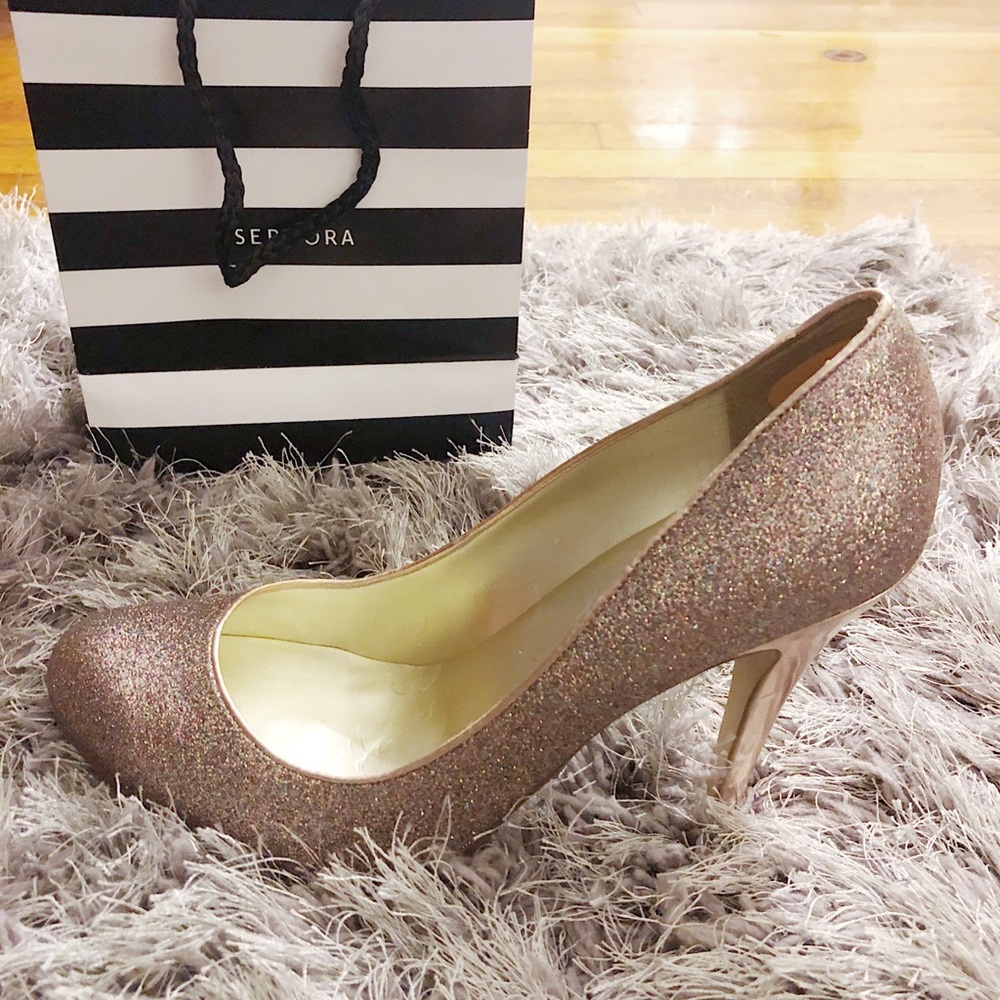 Rose Gold Glitter Pumps